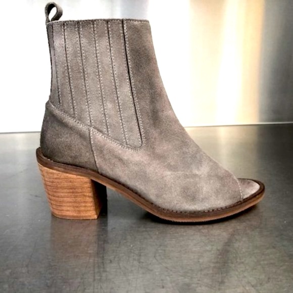 Sundance Shoes - New taupe gray suede peep toe boots from Sundance!